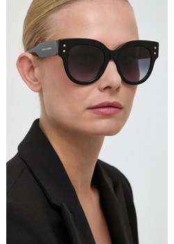 Carolina Herrera okulary przeciwsłoneczne damskie kolor czarny ze sklepu ANSWEAR.com w kategorii Okulary przeciwsłoneczne damskie - zdjęcie 163527526