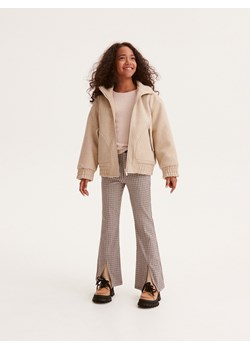 Reserved - Spodnie w kratę z rozcięciami - wielobarwny ze sklepu Reserved w kategorii Spodnie dziewczęce - zdjęcie 163528357