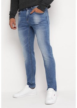 Niebieskie Jeansy Skinny Mianca ze sklepu Born2be Odzież w kategorii Jeansy męskie - zdjęcie 163529987