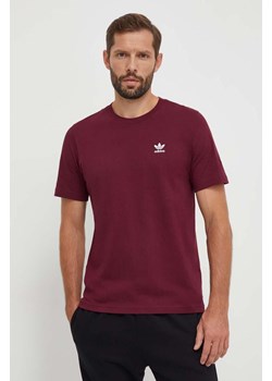 adidas Originals t-shirt bawełniany męski kolor bordowy gładki ze sklepu ANSWEAR.com w kategorii T-shirty męskie - zdjęcie 163535307