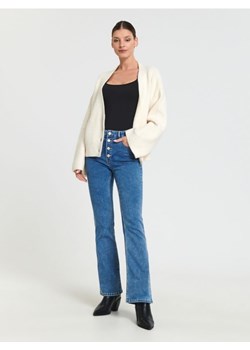 Sinsay - Jeansy flare high waist - niebieski ze sklepu Sinsay w kategorii Jeansy damskie - zdjęcie 163538935