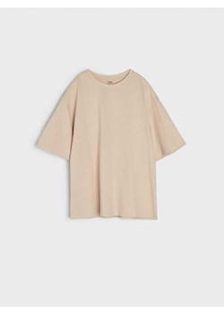 Sinsay - Koszulka oversize - beżowy ze sklepu Sinsay w kategorii Bluzki dziewczęce - zdjęcie 163538939