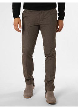 Finshley & Harding Spodnie Mężczyźni taupe marmurkowy ze sklepu vangraaf w kategorii Spodnie męskie - zdjęcie 163543169