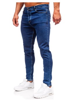 Granatowe spodnie jeansowe męskie regular fit Denley 6019 ze sklepu Denley w kategorii Jeansy męskie - zdjęcie 163550656