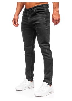 Czarne spodnie jeansowe męskie regular fit Denley 6080 ze sklepu Denley w kategorii Jeansy męskie - zdjęcie 163550657