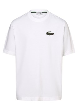 Lacoste T-shirt męski Mężczyźni Bawełna biały jednolity ze sklepu vangraaf w kategorii T-shirty męskie - zdjęcie 163562107