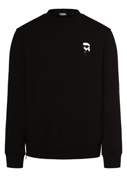 KARL LAGERFELD Męska bluza nierozpinana Mężczyźni Bawełna czarny jednolity ze sklepu vangraaf w kategorii Bluzy męskie - zdjęcie 163562109