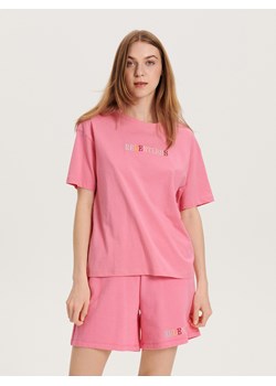 Reserved - T-shirt oversize - różowy ze sklepu Reserved w kategorii Bluzki damskie - zdjęcie 163563417