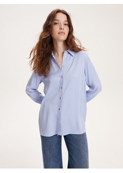 Reserved - Koszula z satynowej wiskozy - jasnoniebieski ze sklepu Reserved w kategorii Koszule damskie - zdjęcie 163568577