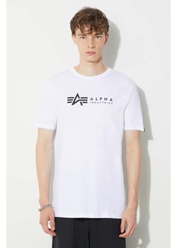 Alpha Industries t-shirt bawełniany 2-pack Alpha Label T 2 Pack męski kolor biały z nadrukiem 118534.09 ze sklepu PRM w kategorii T-shirty męskie - zdjęcie 163571718