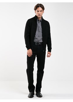 Koszula męska z mikro nadrukiem czarna Viveiros 906 ze sklepu Big Star w kategorii Koszule męskie - zdjęcie 163573376