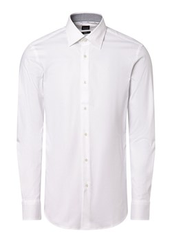 BOSS Koszula męska Mężczyźni Slim Fit Bawełna biały jednolity ze sklepu vangraaf w kategorii Koszule męskie - zdjęcie 163574317