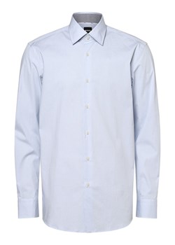 BOSS Koszula męska łatwa w prasowaniu Mężczyźni Slim Fit Bawełna jasnoniebieski wypukły wzór tkaniny ze sklepu vangraaf w kategorii Koszule męskie - zdjęcie 163574318