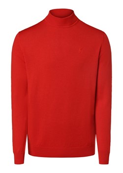 KARL LAGERFELD Damski sweter z wełny merino Kobiety Wełna czerwony jednolity ze sklepu vangraaf w kategorii Swetry męskie - zdjęcie 163574329