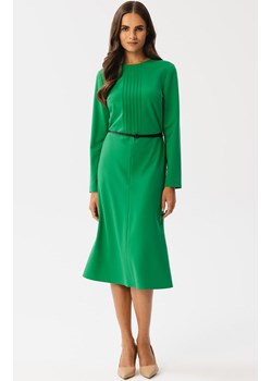 Sukienka z przeszyciami na dekolcie w soczystej zieleni S347, Kolor zielony, Rozmiar L, Stylove ze sklepu Primodo w kategorii Sukienki - zdjęcie 163579126