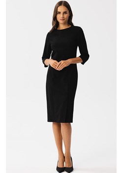 Sukienka ołówkowa z rozcięciem czarna S350, Kolor czarny, Rozmiar L, Stylove ze sklepu Primodo w kategorii Sukienki - zdjęcie 163579158