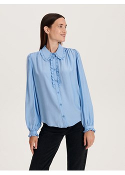 Reserved - Koszula z falbankami - jasnoniebieski ze sklepu Reserved w kategorii Koszule damskie - zdjęcie 163582809