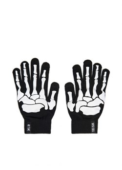 Cropp - Czarne rękawiczki z motywem kości - czarny ze sklepu Cropp w kategorii Rękawiczki męskie - zdjęcie 163585056