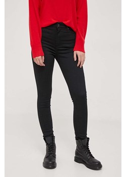 Tommy Hilfiger jeansy damskie kolor czarny WW0WW34298 ze sklepu ANSWEAR.com w kategorii Jeansy damskie - zdjęcie 163593455