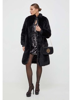 Twinset płaszcz damski kolor czarny przejściowy ze sklepu ANSWEAR.com w kategorii Płaszcze damskie - zdjęcie 163593868