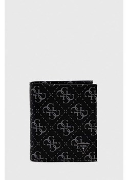 Guess portfel skórzany VEZZOLA męski kolor czarny SMVELE LEA22 ze sklepu ANSWEAR.com w kategorii Portfele męskie - zdjęcie 163594457