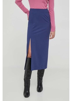 Sisley spódnica kolor niebieski maxi prosta ze sklepu ANSWEAR.com w kategorii Spódnice - zdjęcie 163594546