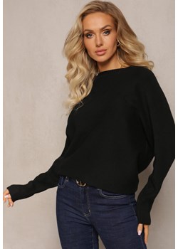 Czarny Sweter z Miękkiej Dzianiny Aldozia ze sklepu Renee odzież w kategorii Swetry damskie - zdjęcie 163597227