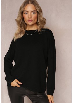 Czarny Sweter o Luźnym Kroju Enian ze sklepu Renee odzież w kategorii Swetry damskie - zdjęcie 163597247