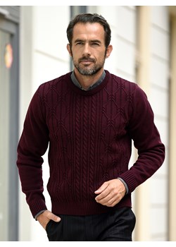 Sweter męski pod szyję - Max - śliwka - M ze sklepu Swetry Lasota w kategorii Swetry męskie - zdjęcie 163600785