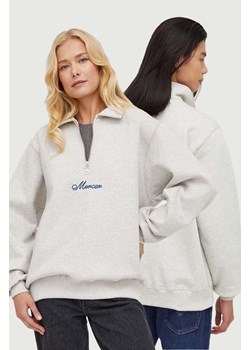 Mercer Amsterdam bluza bawełniana kolor szary melanżowa ze sklepu ANSWEAR.com w kategorii Bluzy męskie - zdjęcie 163601269