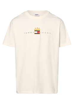 Tommy Jeans T-shirt męski Mężczyźni Bawełna écru nadruk ze sklepu vangraaf w kategorii T-shirty męskie - zdjęcie 163601547