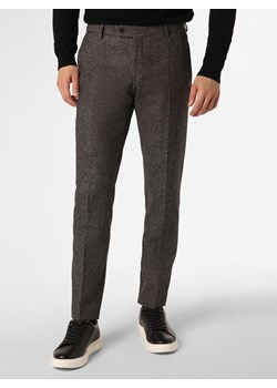 Finshley & Harding Męskie spodnie od garnituru modułowego Mężczyźni Modern Fit czekoladowy marmurkowy ze sklepu vangraaf w kategorii Spodnie męskie - zdjęcie 163601628