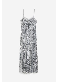 H & M - Cekinowa sukienka na ramiączkach - Szary ze sklepu H&M w kategorii Sukienki - zdjęcie 163620837