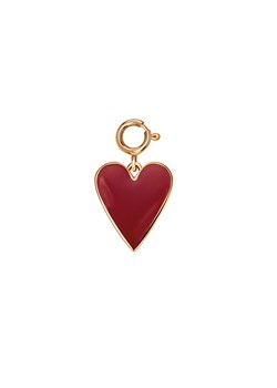 Zawieszka srebrna pozłacana charms pokryta czerwoną emalią - serce - Love Story ze sklepu YES.pl w kategorii Zawieszki - zdjęcie 163623067