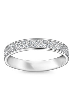 Obrączka z białego złota z diamentami - Forever ze sklepu YES.pl w kategorii Obrączki - zdjęcie 163624795