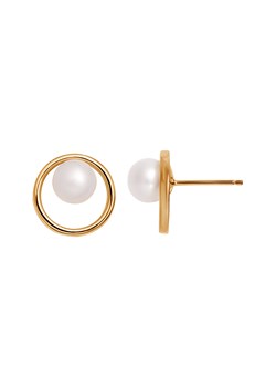 Kolczyki srebrne pozłacane z perłami - Pearls ze sklepu YES.pl w kategorii Kolczyki - zdjęcie 163625628
