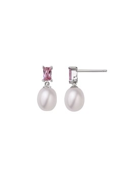 Kolczyki srebrne z perłami i cyrkoniami - Pearls of Sky ze sklepu YES.pl w kategorii Kolczyki - zdjęcie 163625715