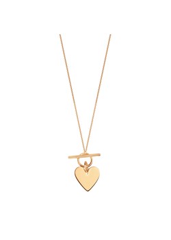 Naszyjnik srebrny pozłacany - serce -  Promise ze sklepu YES.pl w kategorii Naszyjniki - zdjęcie 163626108
