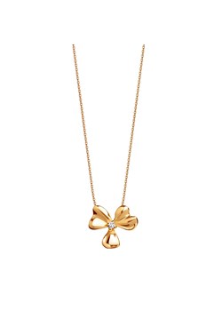 Naszyjnik złoty z cyrkoniami - kwiaty - Femini ze sklepu YES.pl w kategorii Naszyjniki - zdjęcie 163626388