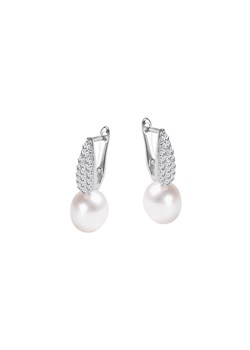 Kolczyki srebrne z perłami i cyrkoniami - Pearls of Sky ze sklepu YES.pl w kategorii Kolczyki - zdjęcie 163626618