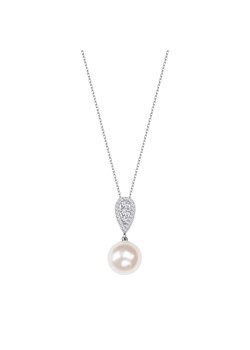 Naszyjnik srebrny z perłami i cyrkoniami - Pearls of Sky ze sklepu YES.pl w kategorii Naszyjniki - zdjęcie 163626635