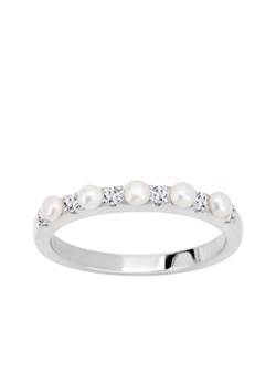 Pierścionek srebrny z perłami i cyrkoniami - Pearls of Sky ze sklepu YES.pl w kategorii Pierścionki - zdjęcie 163627056