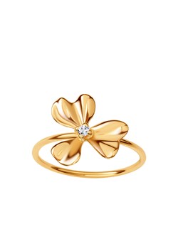 Pierścionek złoty z cyrkoniami - kwiaty - Femini ze sklepu YES.pl w kategorii Pierścionki - zdjęcie 163627228