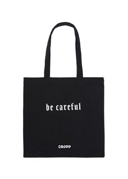 Cropp - Płócienna czarna torba shopper - czarny ze sklepu Cropp w kategorii Torby materiałowe - zdjęcie 163633936