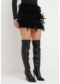 Czarna Spódnica Mini w Pióra Louissena ze sklepu Born2be Odzież w kategorii Spódnice - zdjęcie 163638278