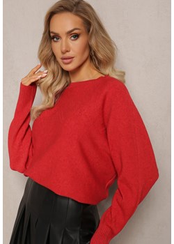 Czerwony Sweter z Miękkiej Dzianiny Aldozia ze sklepu Renee odzież w kategorii Swetry damskie - zdjęcie 163639037