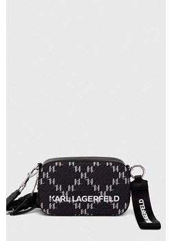 Karl Lagerfeld saszetka kolor czarny ze sklepu ANSWEAR.com w kategorii Saszetki - zdjęcie 163639108