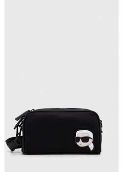 Karl Lagerfeld saszetka kolor czarny ze sklepu ANSWEAR.com w kategorii Saszetki - zdjęcie 163639119