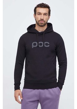 POC bluza bawełniana męska kolor czarny z kapturem z nadrukiem ze sklepu ANSWEAR.com w kategorii Bluzy męskie - zdjęcie 163639157