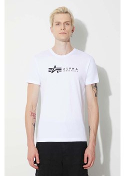 Alpha Industries t-shirt bawełniany 2-pack Alpha Label T 2 Pack męski kolor biały z nadrukiem 118534.95 ze sklepu PRM w kategorii T-shirty męskie - zdjęcie 163647179